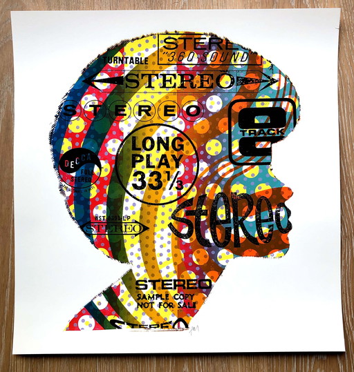 Famous Stereo Screen Print by Print Mafia - Tribute to Vinyl Records
