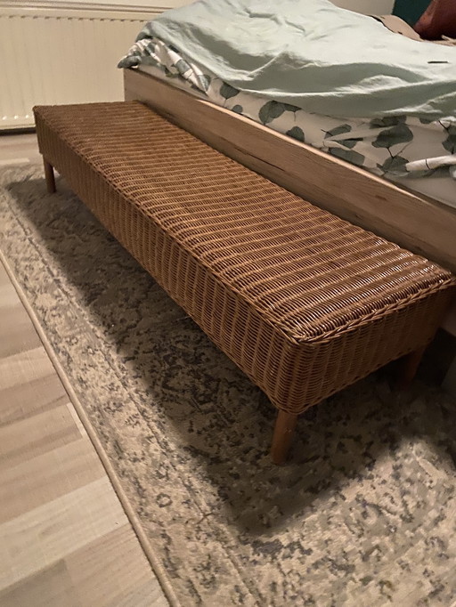 Vintage rotan bankje