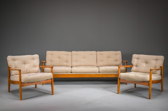 Image 1 of Bank en stoelen van Eugen Schmidt voor Soloform, jaren 60, set van 3.