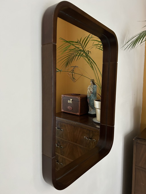 Wooden Rectangular Seventies Mirror