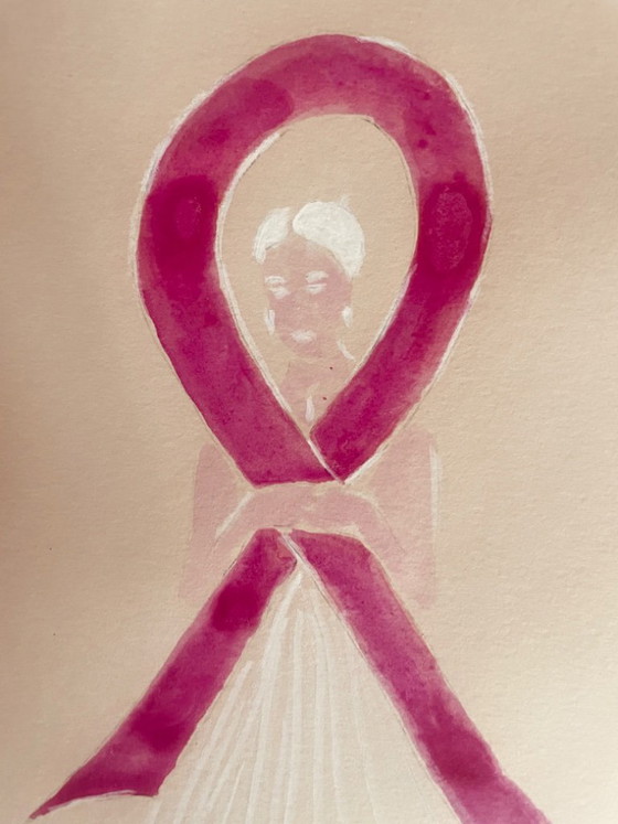 Quadro firmato ritratto femminile creazione per Ottobre Rosa « Apprivoiser » – Dipinti e disegni, Paper (photo 3 of 10)