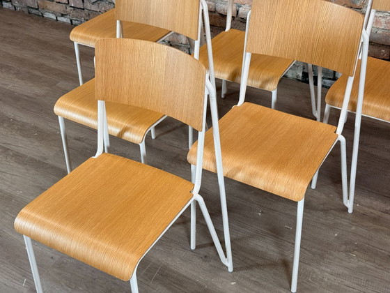 HAY Petit Standard Set of 6 - Wood/White | Daniel Rybakken, Dining chairs, Metal, Brown (photo 15 of 15)