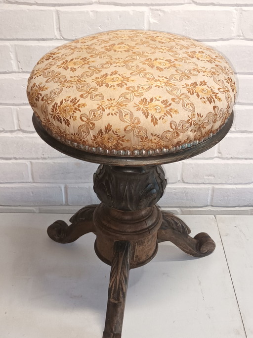 Tabouret de piano ancien