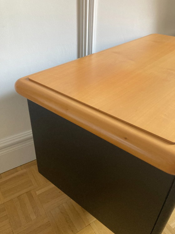 KNOLL Warren Platner Sideboard Lowboard – Leather, Wood (photo 11 of 22)