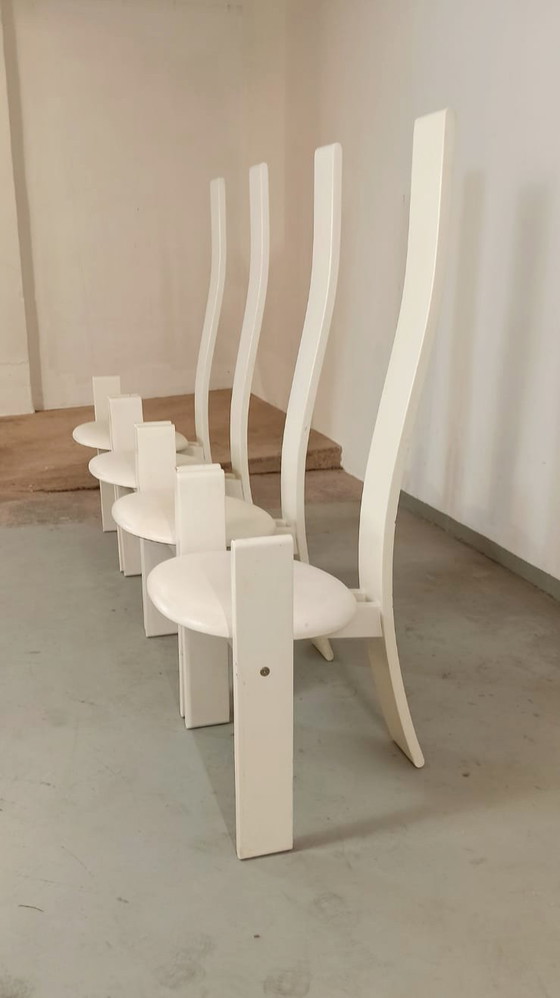 Image 1 of 4 x Vico Magistretti for Poggi Golem dining chairs