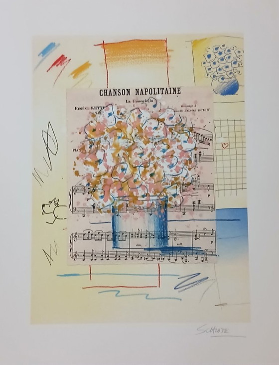 Image 1 of Schlote, Wilhelm - Chanson Napolitaine - met rand - Giclée - handgesigneerd