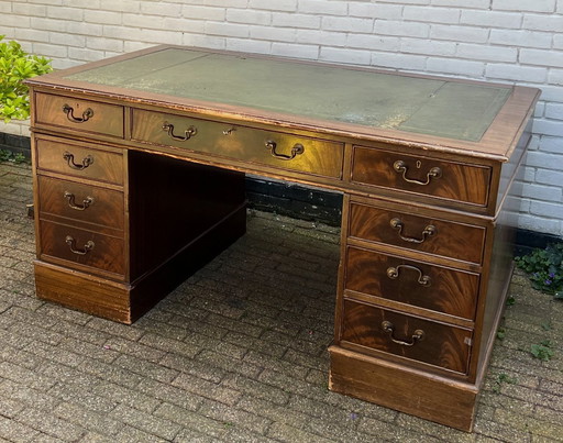 Antique Chesterfield desk with office chair