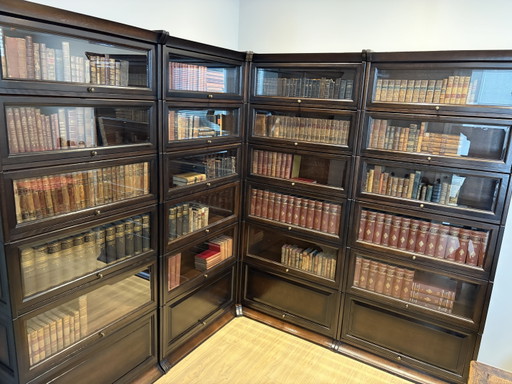 Corner Bookcase Model Globe Wernicke – boekenkasten, Glass, Wood