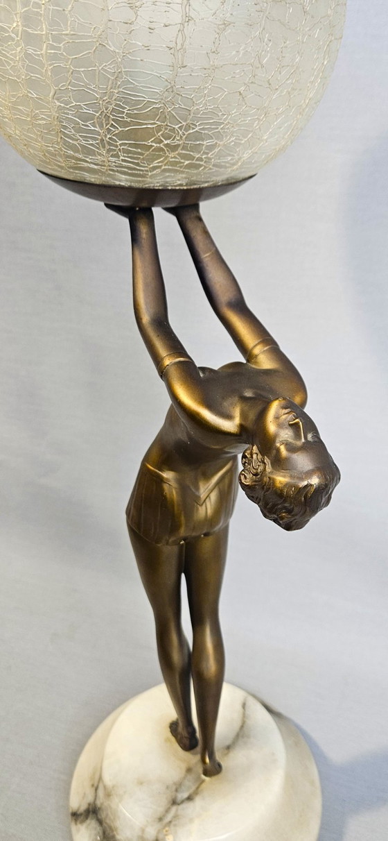 Image 1 of Table lamp - Patinated bronze-colored metal - Table lamp 'Dancer'