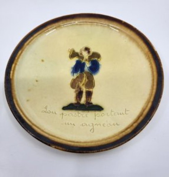 Image 1 of Diner servies Atelier Cerenne Vallauris Frankrijk Côte-d'Azur 1950 set van 13