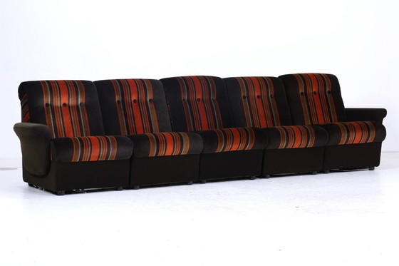 Image 1 of Vintage Tissu Canapé 70's | Mid Century Canapé Lounge Rétro 60's #07-38