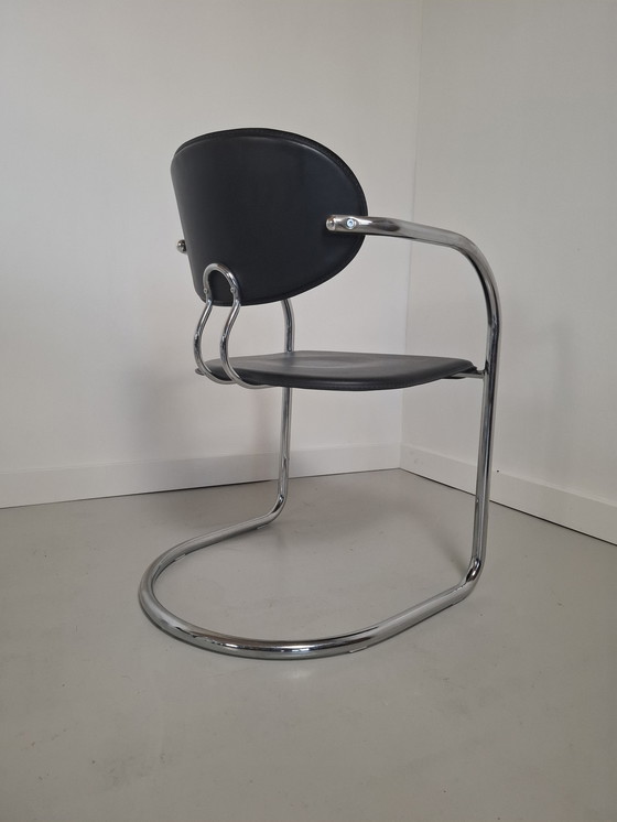 Image 1 of Effezeta Post modern eettafel set met 5 stoelen italian Design jaren 80 