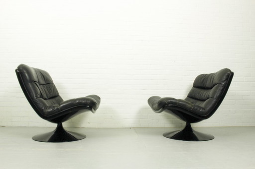 2 Drehstühle im niederländischen Design F978 von Geoffrey Harcourt für Artifort, 1960er Jahre