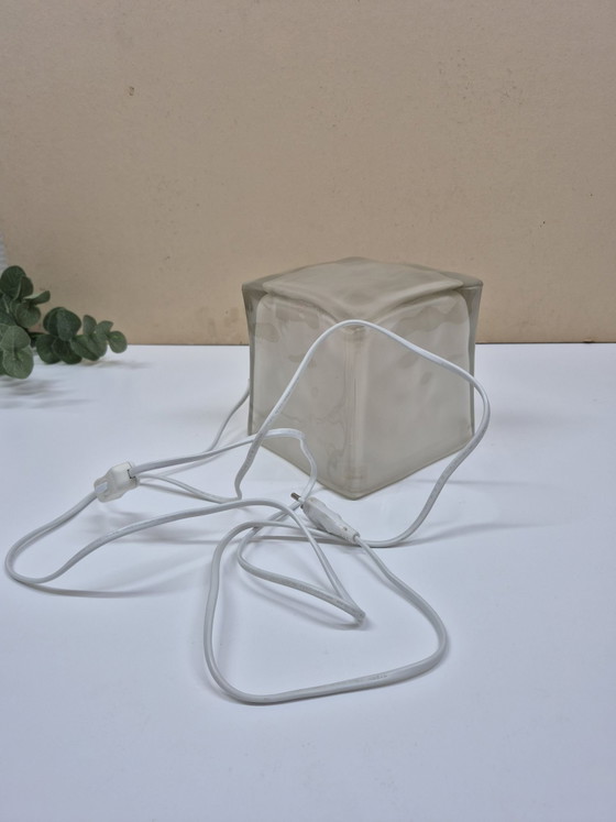 Lampada da tavolo Vintage Ikea Iviken. Lampada Ice Cube anni '90., Lampade da tavolo, Vetro, Bianco (foto 7 di 8)
