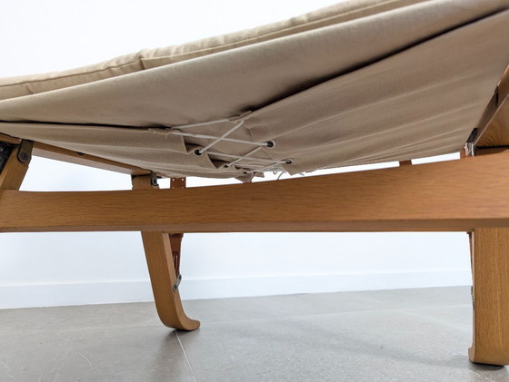 Image 1 of Fauteuil danois avec sangles en toile et cuir, XXe siècle