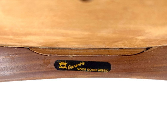 Image 1 of set di 4 sedie da pranzo di design in corno di mucca vintage di Louis van Teeffelen per AwA