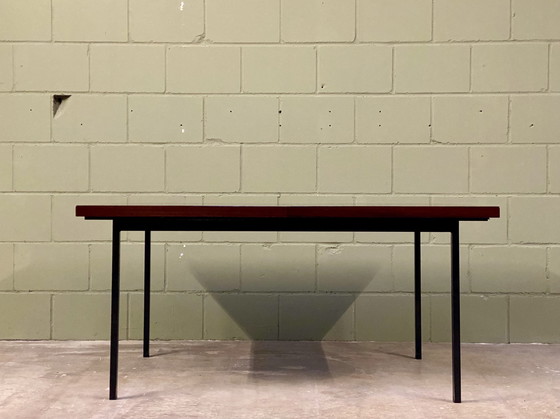 Image 1 of Uitschuifbare teakhouten eettafel van Fred Ruf voor Knoll International uit 1959