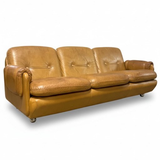 Mid-Century Retro Vintage Finnish Leather Sofa, 1960s