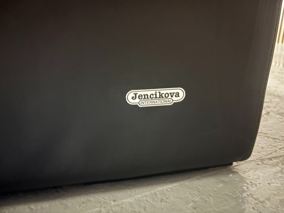 Image 1 of Jencikova Design Divano + poggiapiedi in pelle nero