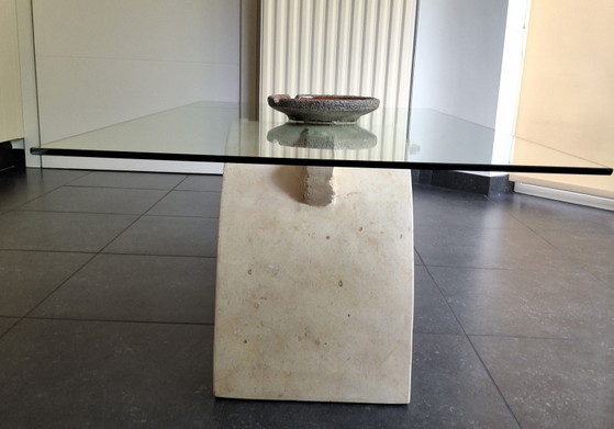 Image 1 of Travertijnen salontafel jaren 80