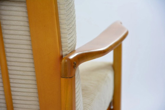 Image 1 of Cream corduroy BZ sofa bed