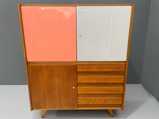 Image 1 of U-450 kast in eiken van Jiří Jiroutek voor Interiér Praha, Tsjecho-Slowakije, jaren 1960