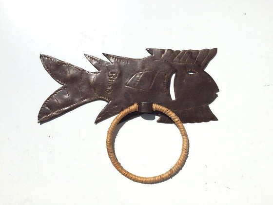Image 1 of Artisanat haïtien : Porte-serviettes « Poisson des îles » NOUVEAU !