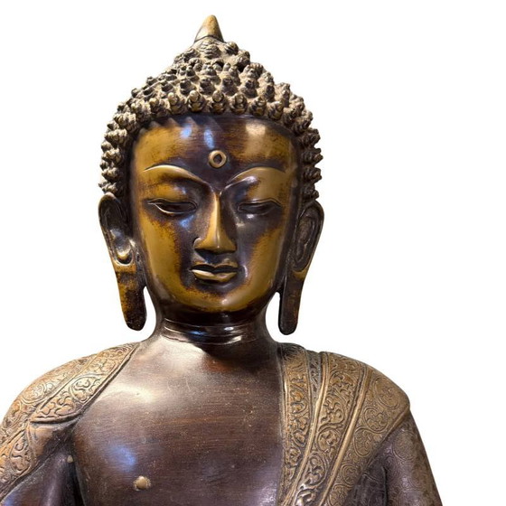 Shakyamuni Buddha - Qualità museale - 59cm molto unico – Sculture (photo 9 of 10)