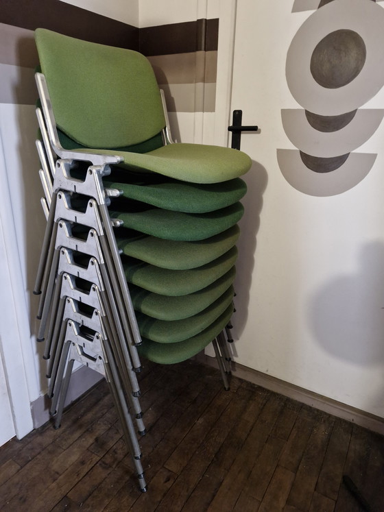 Image 1 of 🍏 series of 6 DSC 106 Chairs Giancarlo Piretti / Anonima Castelli, 1965, 70 Stamped