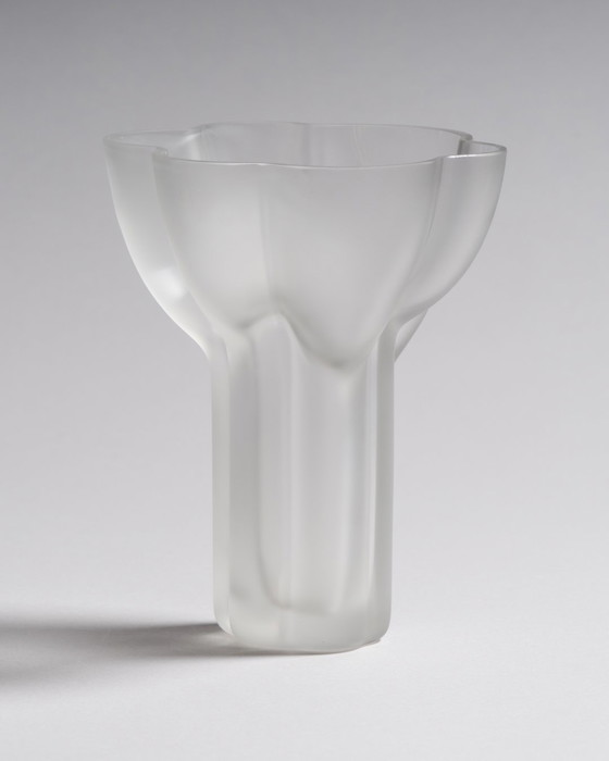 Image 1 of Rare Tapio Wirkkala Rosenthal Sculptural Design Satin Glass Vase Model 470