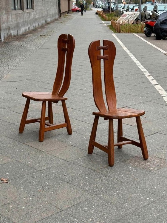 1/6 De Puydt Kunstmeubelen Chair Solid Oak 70s, Dining chairs, Wood, Brown (photo 7 of 7)