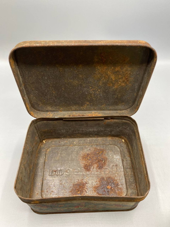 Lithographed Tin Biscuit Box – Snow White and the Seven Dwarfs – Damoiseau – – Decorative Objects, Metal (photo 6 of 10)