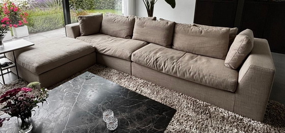 Meridiani Lewis Modular Sofa with Ottoman, Textile, Beige (photo 5 of 5)