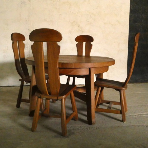 Sala da pranzo brutalista in rovere di De Puydt – Tavoli da pranzo, Legno (photo 9 of 9)