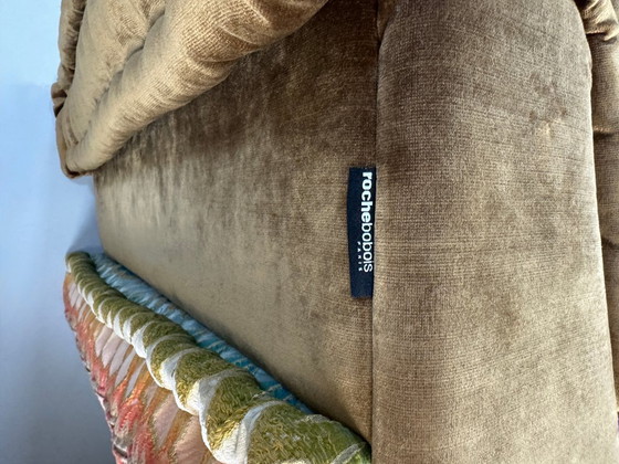 Image 1 of Roche Bobois Mah Jong Designer Sofa Stoff 3-Sitzer handgefertigt MahJong Bunt Modular