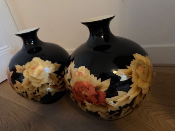 Image 1 of Two Pols Potten Wheat Straw vases