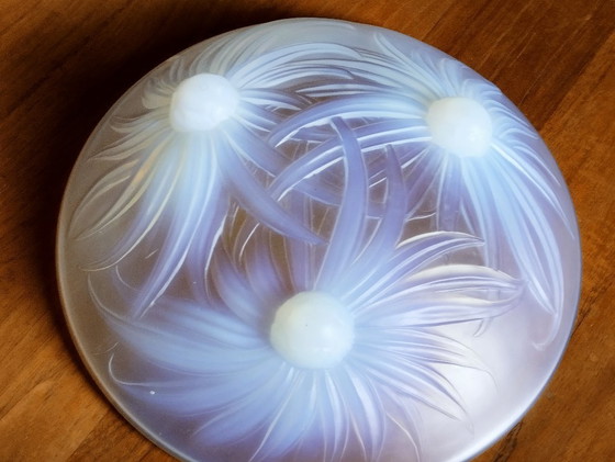 Image 1 of Ciotola con girasoli in ceramica opalescente Edmond Etling.