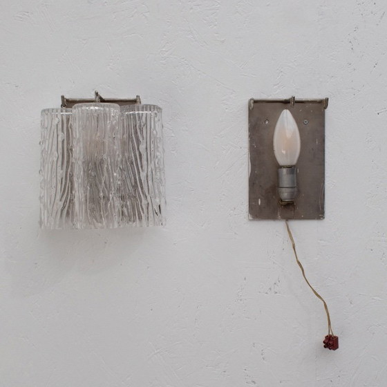 Image 1 of Lámparas de pared de cristal de Murano, Italia, década de 1970