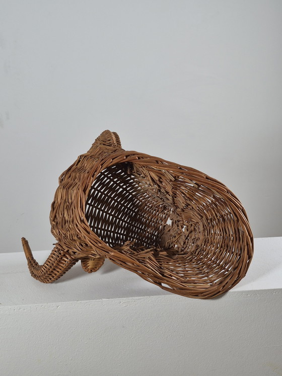 Busto Testa di Toro in Rattan Vintage Mid Century da Parete – Oggetti decorativi, Vimini (photo 11 of 13)