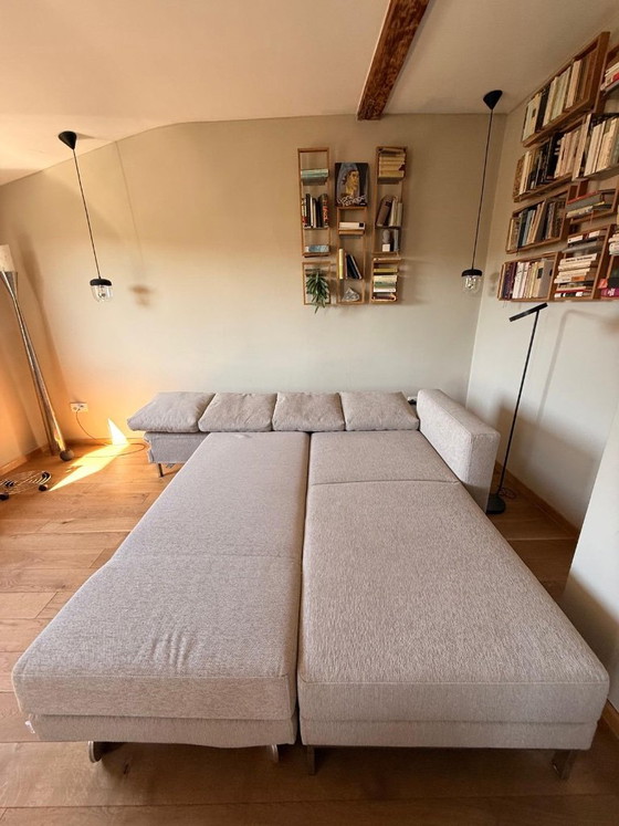 Brühl Four-Two – divano componibile con chaise longue e poggiatesta in pelle – Sofà, Textile (photo 25 of 30)