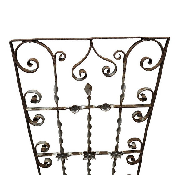 Image 1 of Old French brocante wrought iron fencing, early 1900s