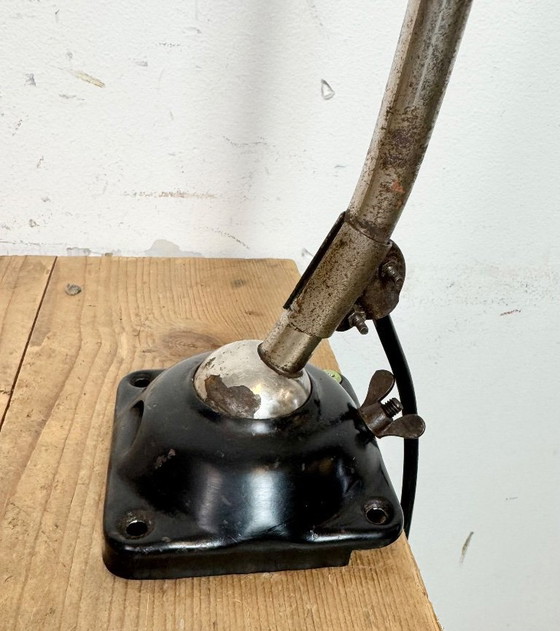 Image 1 of Industrial Workshop Black Enamel Desk Lamp, 1950s