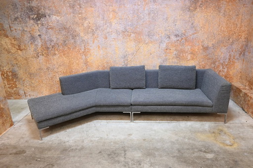 B&B Italia Charles Grau Stoff Designer Ecksofa