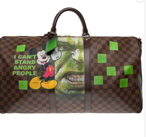 Borsa LOUIS VUITTON Keepall in tela marrone - 101190