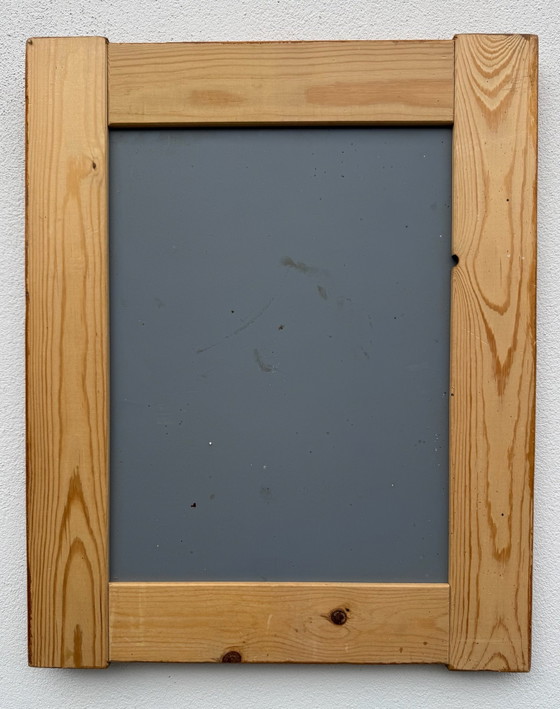 Pine wood Mirror 70s Charlotte PERRIAND style, Glass, Beige (photo 10 of 15)