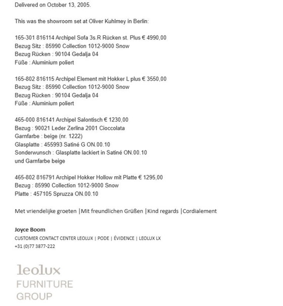 Image 1 of Leolux Archipel Lounge Set by Hugo de Ruiter – Leather & Fabric