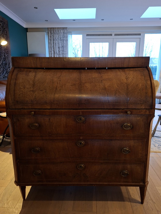 Image 1 of Secreter de madera con 3 cajones, 51x115x105