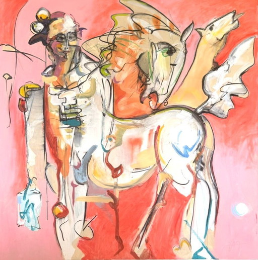 Shopping Centaur — Collaborazione AAA (AAAFRESH123), 2018 – schilderijen tekeningen, Canvas