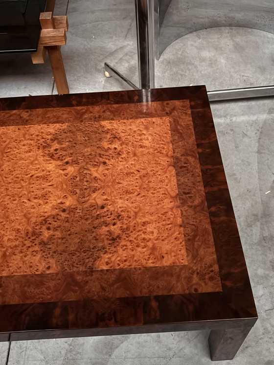 Image 1 of 1970s France burll wood coffee table