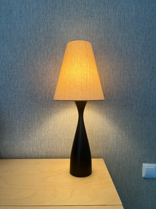 Vintage Ikea Lans table lamp dark wood